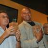 Walter Briggs and Doc with bundles of WB Brand Cigars